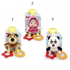 Погремушка плюшевая подвесная из серии Маша и Медведь, 3 вида (Simba, 9300718)